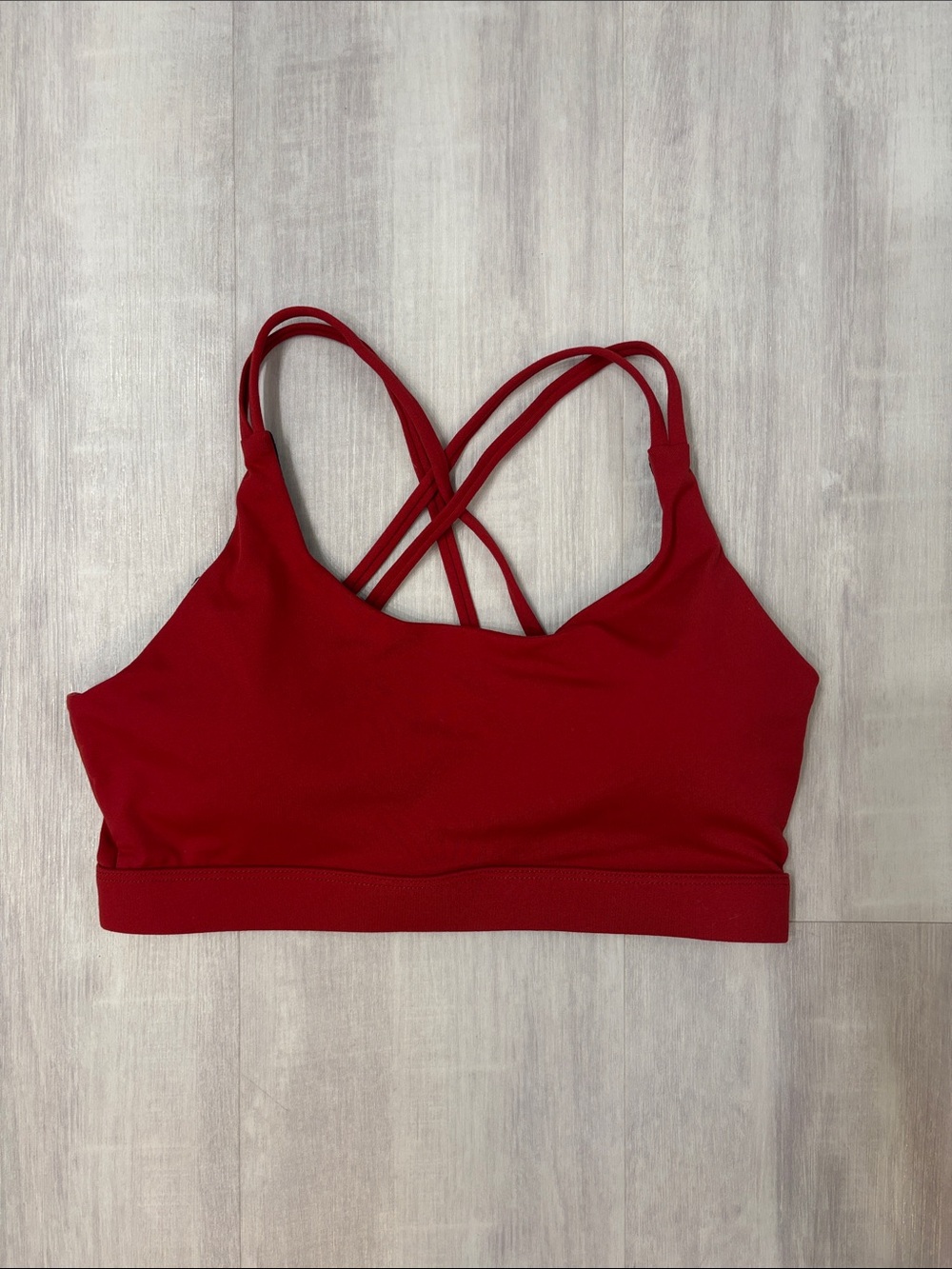 Running Girl Crisscross Strappy Sports Bralette - Padded Red XSmall